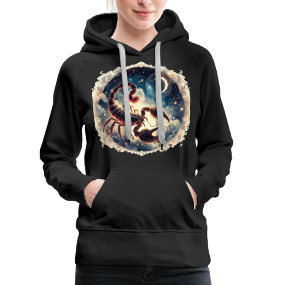 Women’s Mythical Scorpio Premium Hoodie - black