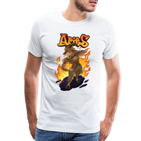 Thumbnail for Men's Fiery Aries Premium T-Shirt - white