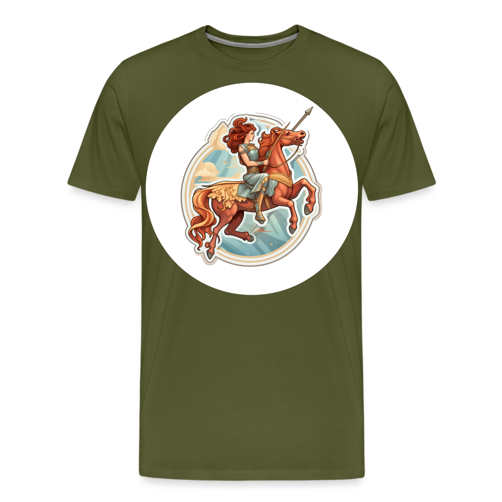 Men's Symbol Sagittarius Premium T-Shirt - olive green