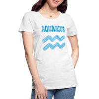 Thumbnail for Women's Power Words Aquarius Premium T-Shirt - white