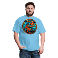 Thumbnail for Men's Mosaic Pisces Classic T-Shirt - aquatic blue