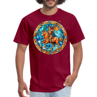 Thumbnail for Men's Mosaic Sagittarius Classic T-Shirt - burgundy