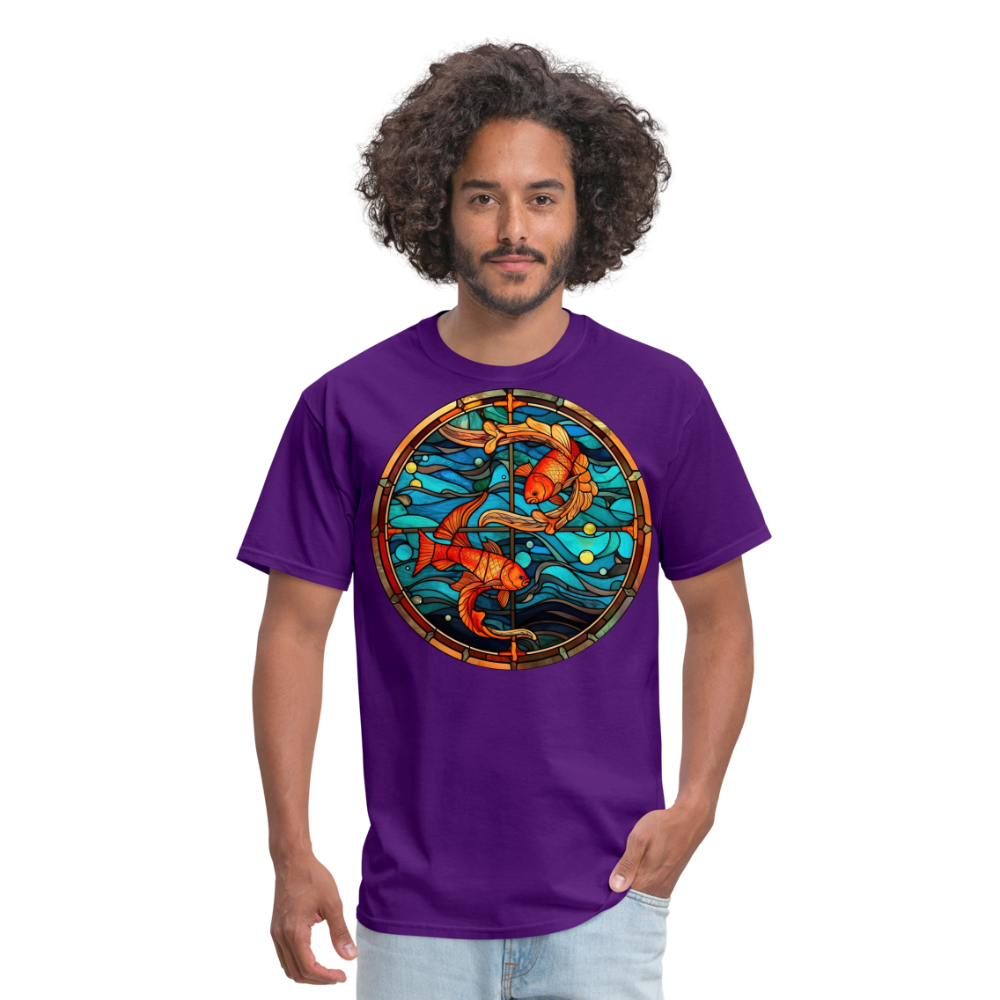 Men's Mosaic Pisces Classic T-Shirt - purple