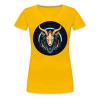 Thumbnail for Women’s Mystic Capricorn Premium T-Shirt - sun yellow