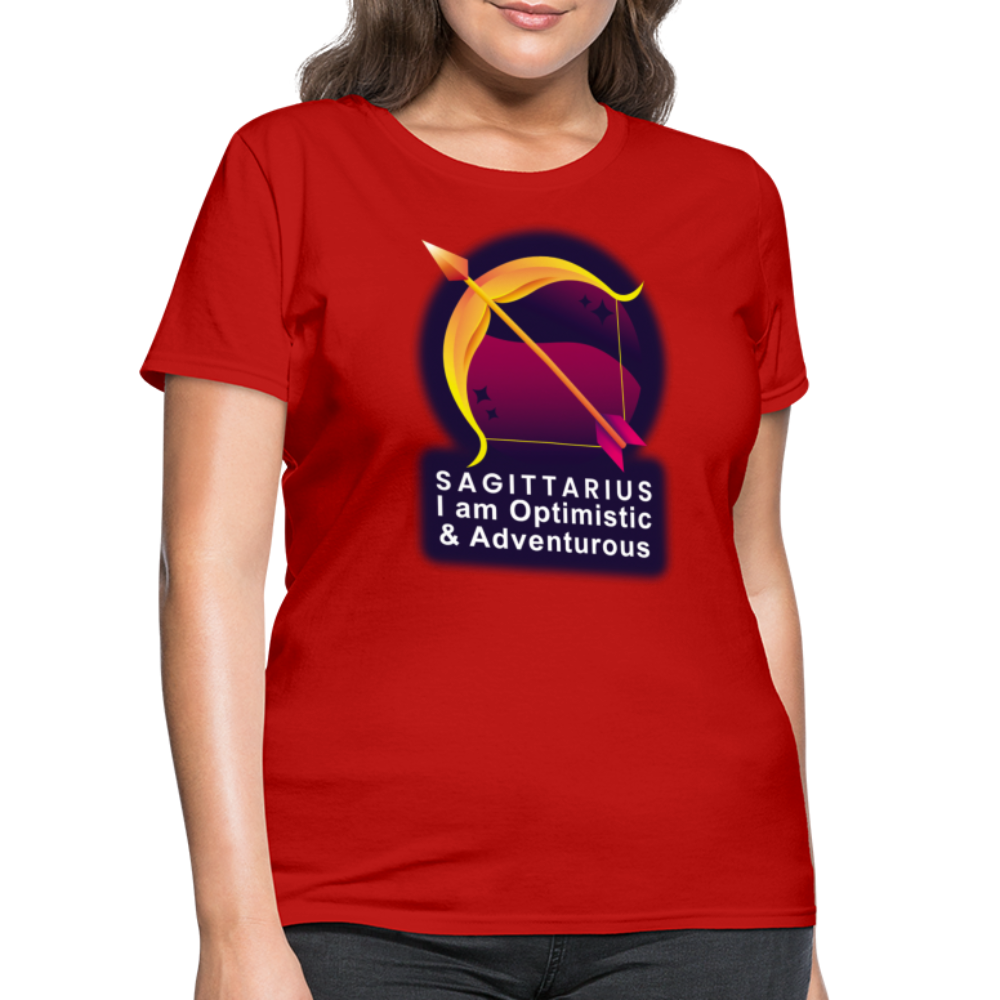 Women's Glow Sagittarius T-Shirt - red