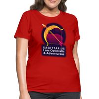 Thumbnail for Women's Glow Sagittarius T-Shirt - red