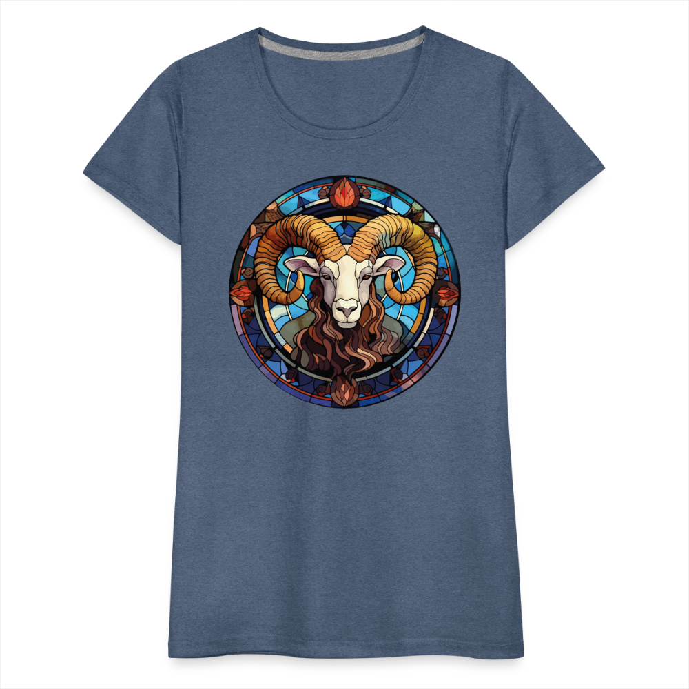 Women’s Mosaic Aries Premium T-Shirt - heather blue