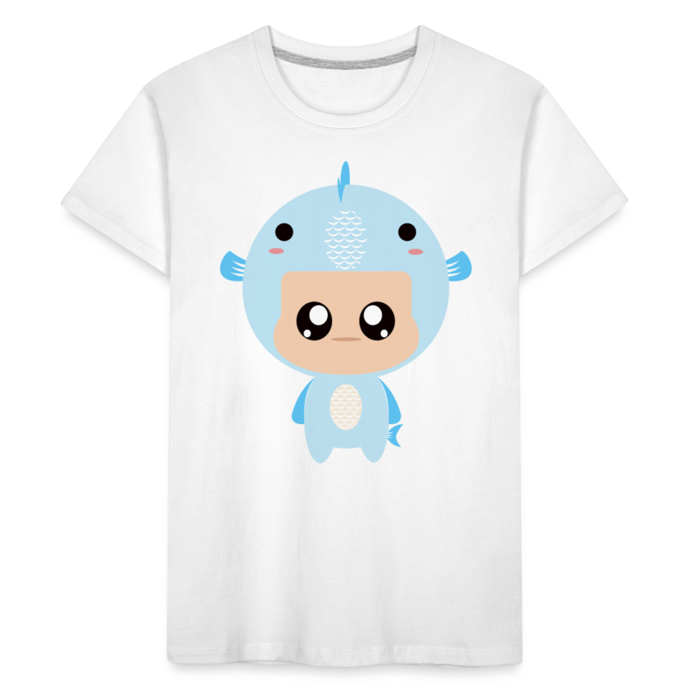 Kid’s Bobbly Pisces Premium Organic T-Shirt - white