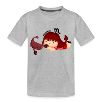 Thumbnail for Kid’s Astro Girl Scorpio Premium Organic T-Shirt - heather gray