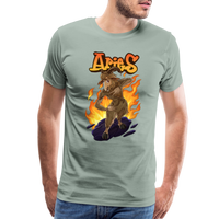 Thumbnail for Men's Fiery Aries Premium T-Shirt - steel green