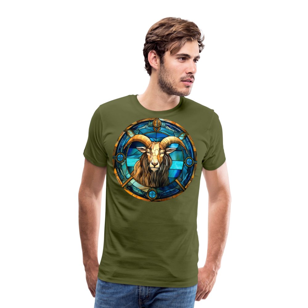 Men's Mosaic Capricorn Premium T-Shirt - olive green