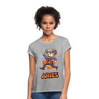 Thumbnail for Women's Playful Aries Relaxed Fit T-Shirt - heather gray