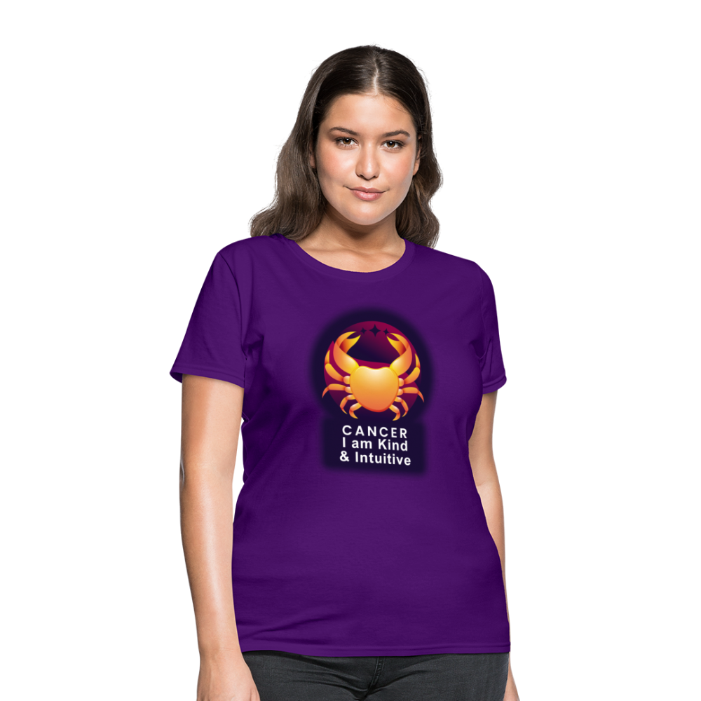 Women's Glow Cancer T-Shirt - purple