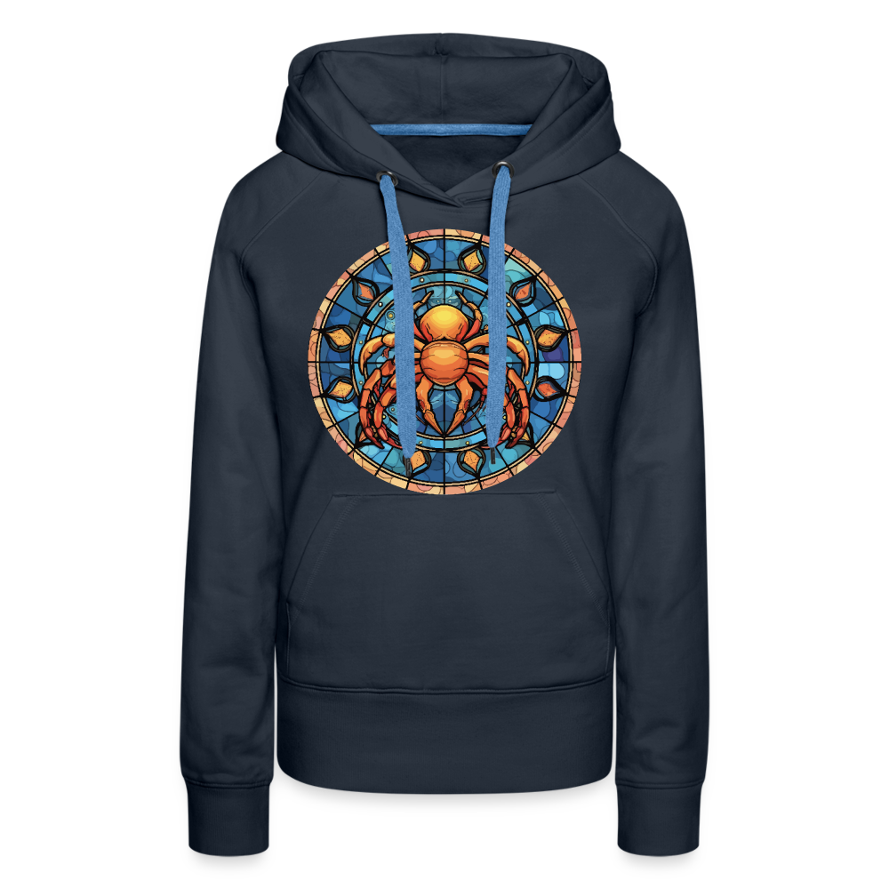 Women’s Mosaic Cancer Premium Hoodie - navy