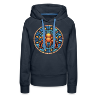 Thumbnail for Women’s Mosaic Cancer Premium Hoodie - navy