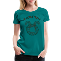 Thumbnail for Women's Power Words Taurus Premium T-Shirt - teal