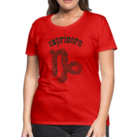 Thumbnail for Women's Power Words Capricorn Premium T-Shirt - red