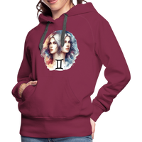 Thumbnail for Women’s Mythical Gemini Premium Hoodie - burgundy