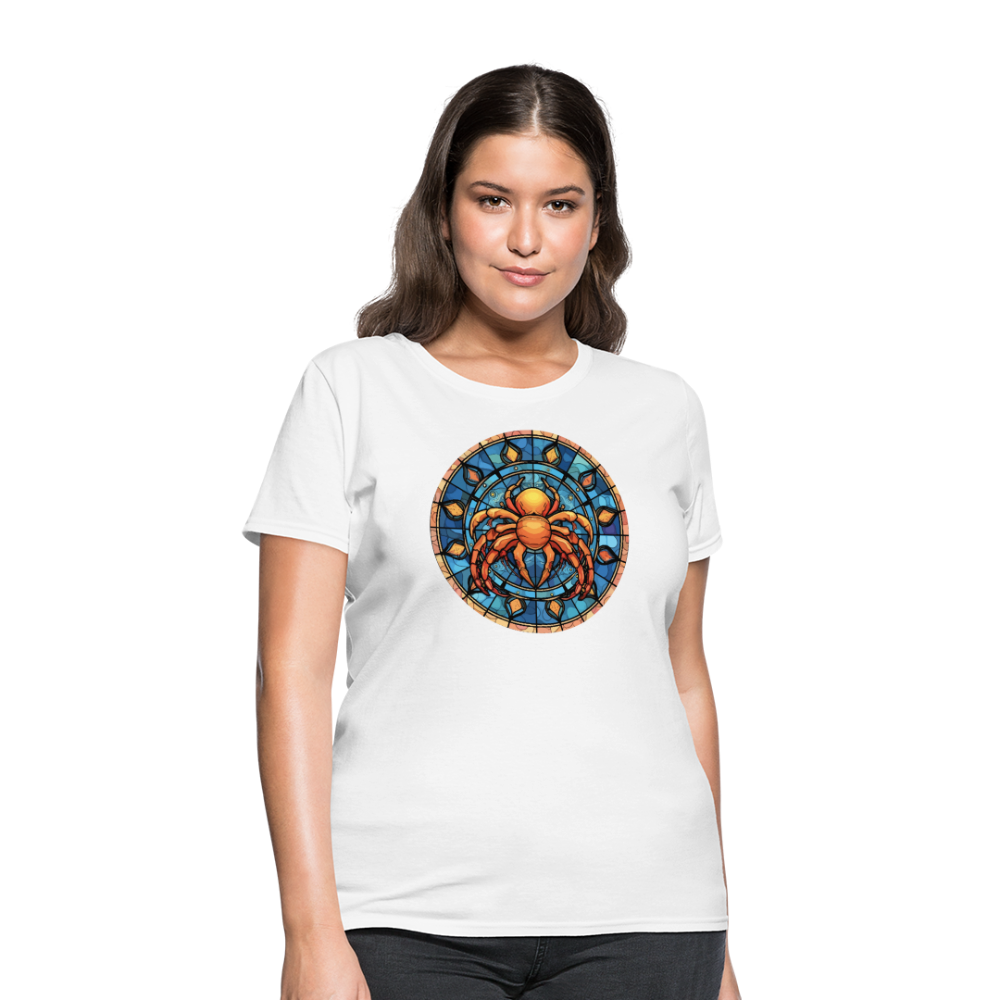 Women's Mosaic Cancer T-Shirt - white