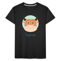 Thumbnail for Kid’s Astro Toon Taurus Premium Organic T-Shirt - black