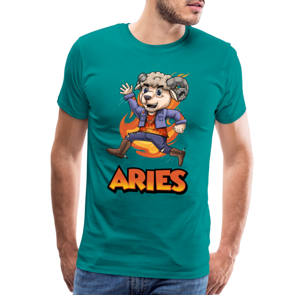 Men's Playful Aries Premium T-Shirt - teal