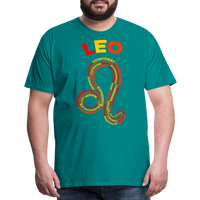 Thumbnail for Men's Power Words Leo Premium T-Shirt - teal