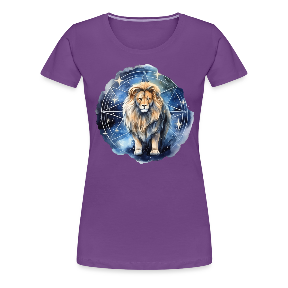 Women's Mythical Words Leo Premium T-Shirt - purple