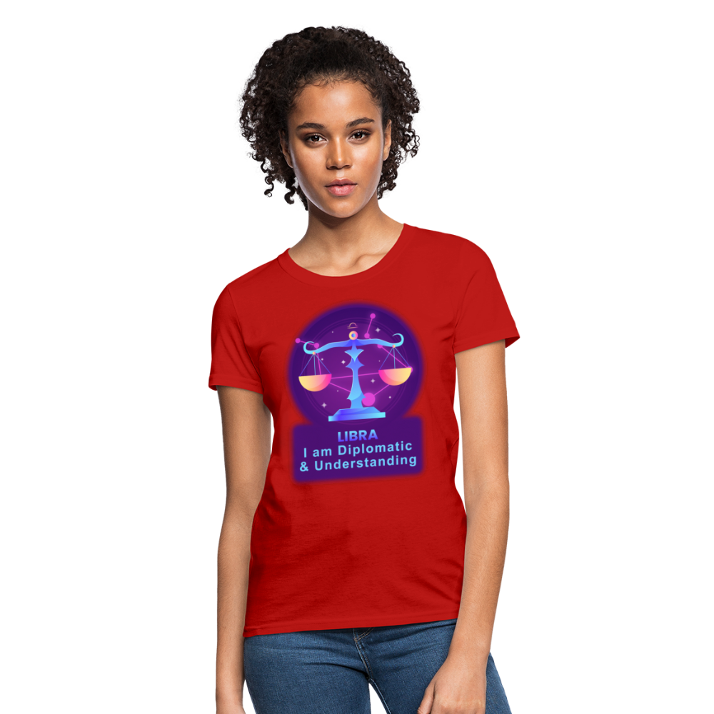 Women's Neon Libra T-Shirt - red