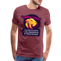 Thumbnail for Men's Glow Capricorn Premium T-Shirt - heather burgundy