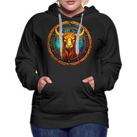 Thumbnail for Women’s Mosaic Taurus Premium Hoodie - black