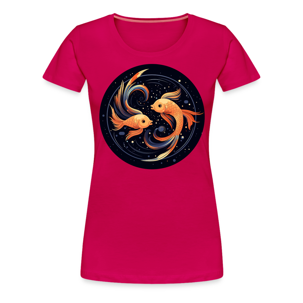 Women’s Mystic Pisces Premium T-Shirt - dark pink