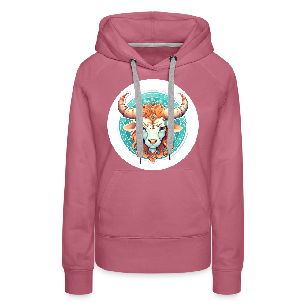 Women’s Symbol Taurus Premium Hoodie - mauve