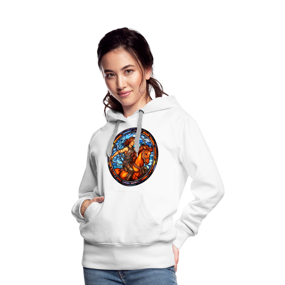 Women’s Mosaic Sagittarius Premium Hoodie - white