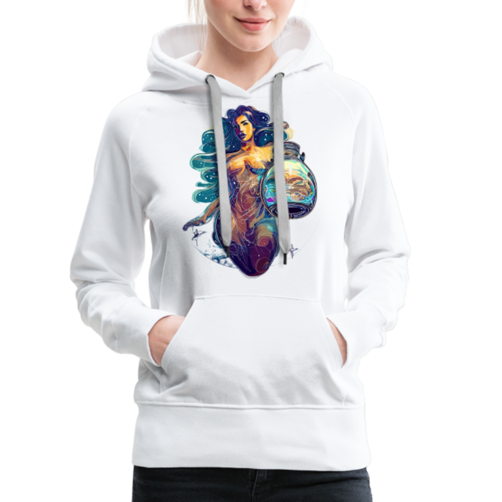 Women’s Mythical Aquarius Premium Hoodie - white