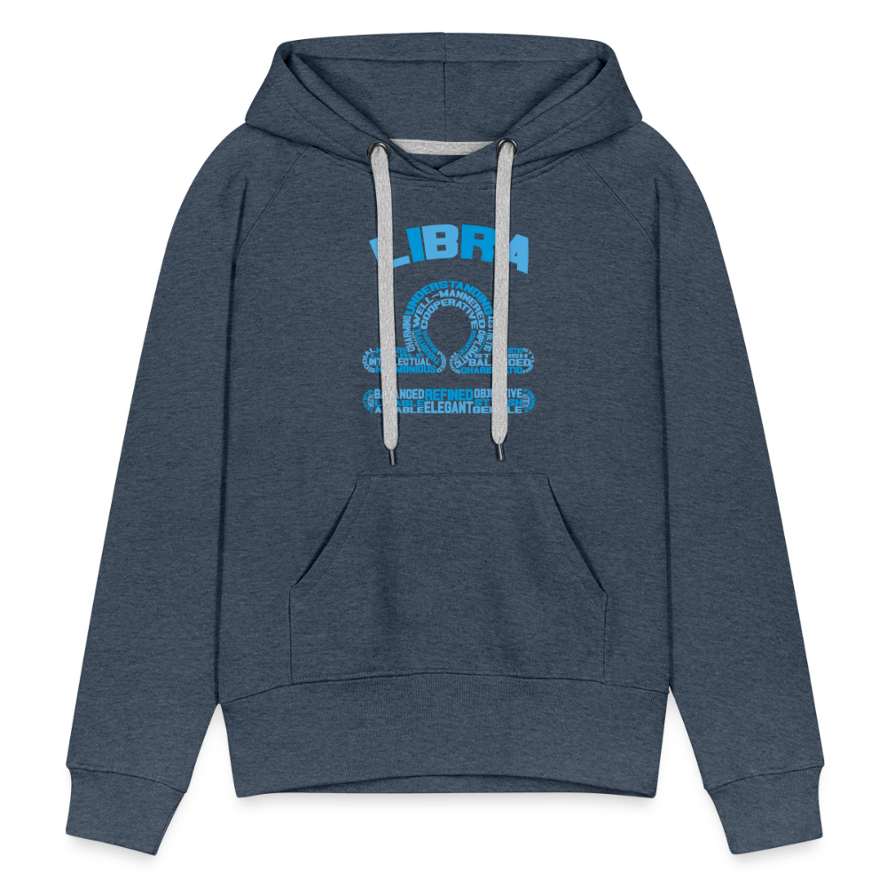 Women's Power Words Libra Premium Hoodie - heather denim