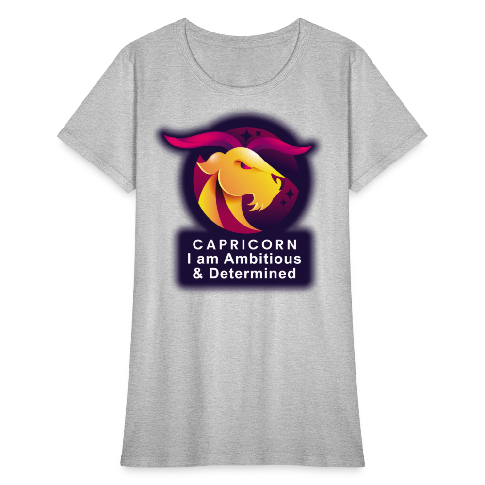 Women's Glow Capricorn T-Shirt - heather gray