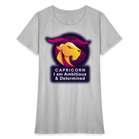 Thumbnail for Women's Glow Capricorn T-Shirt - heather gray