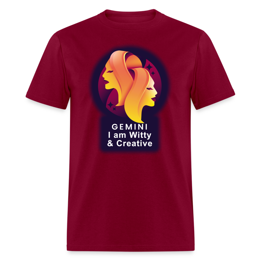 Men's Glow Gemini Classic T-Shirt - burgundy