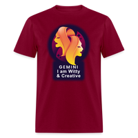 Thumbnail for Men's Glow Gemini Classic T-Shirt - burgundy