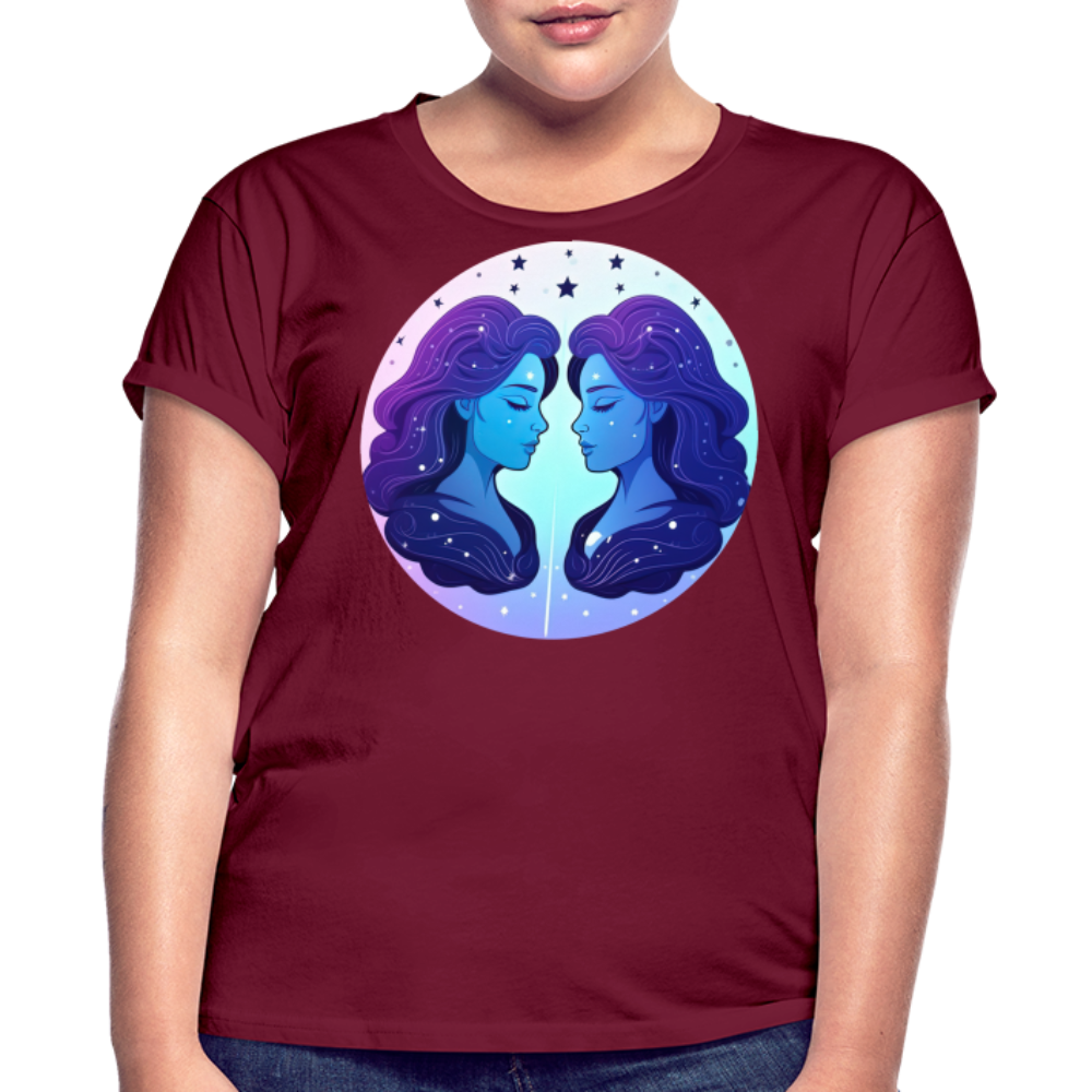 Women's Magic Gemini Relaxed Fit T-Shirt - burgundy