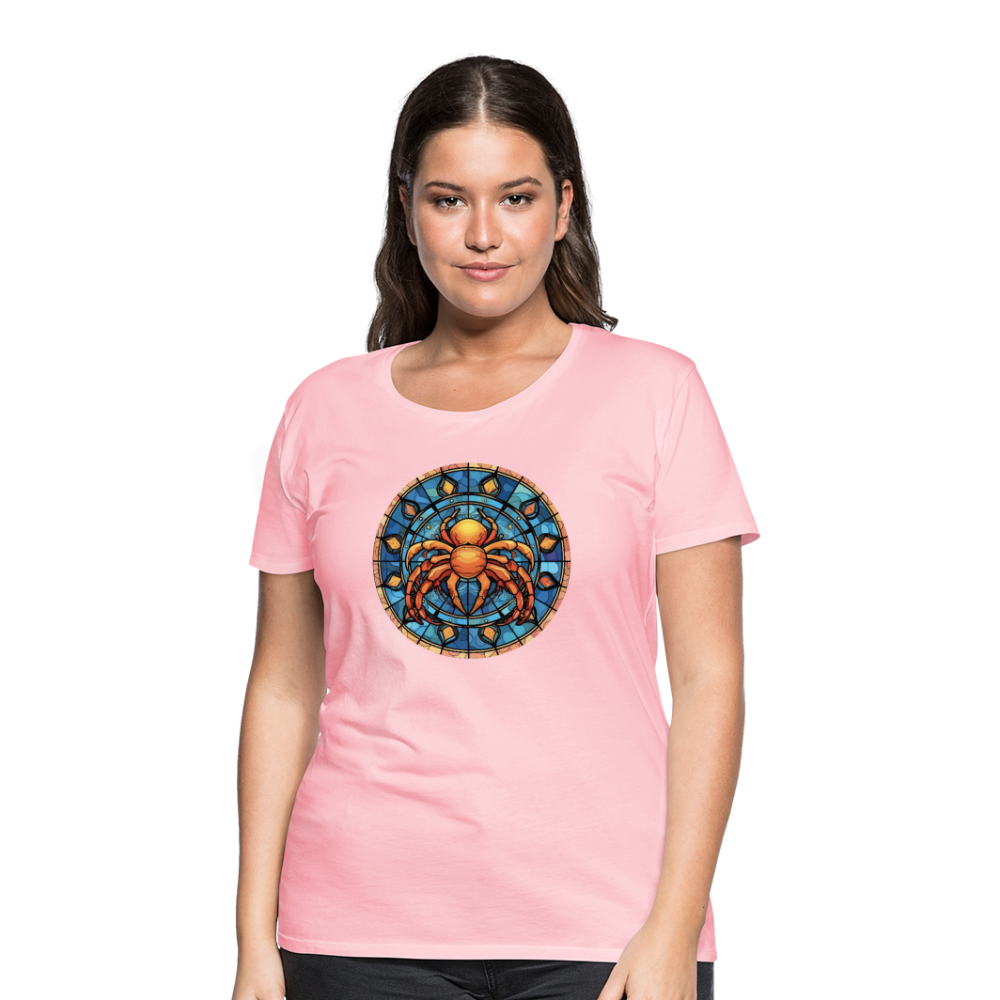 Women’s Mosaic Cancer Premium T-Shirt - pink