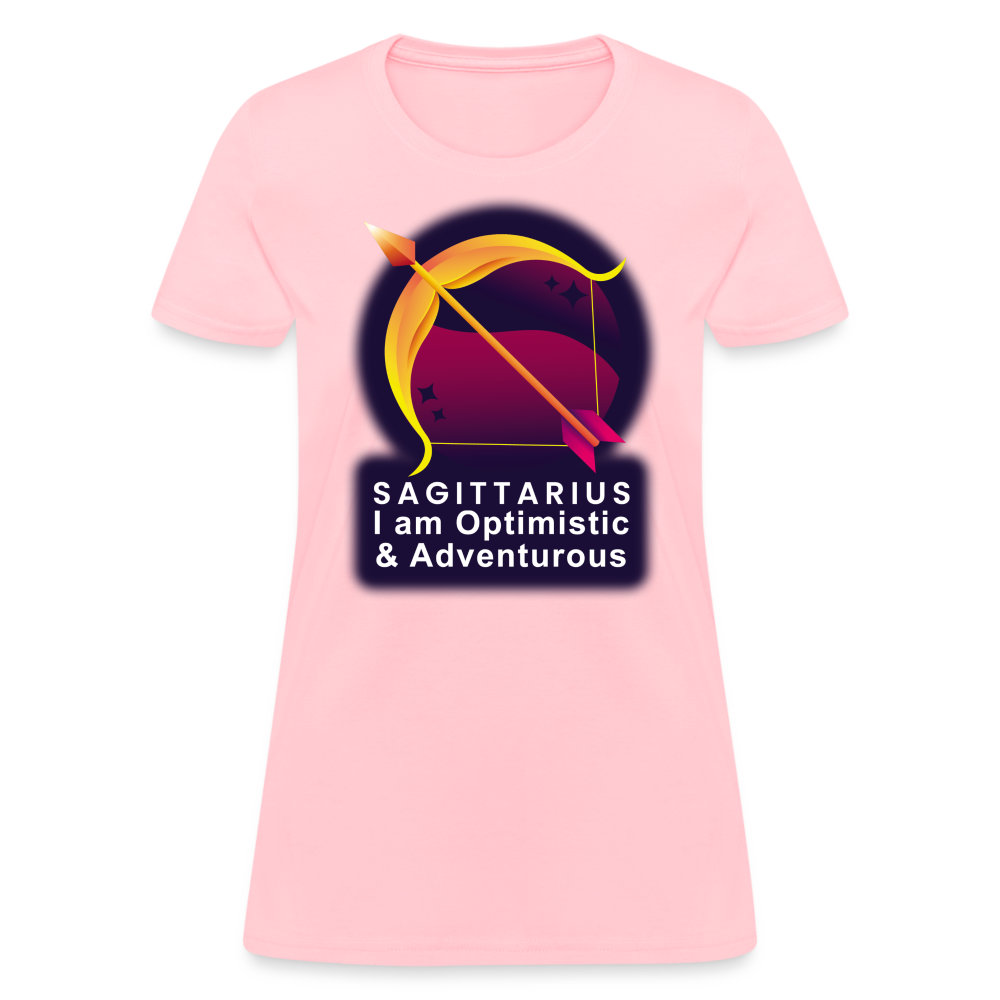 Women's Glow Sagittarius T-Shirt - pink