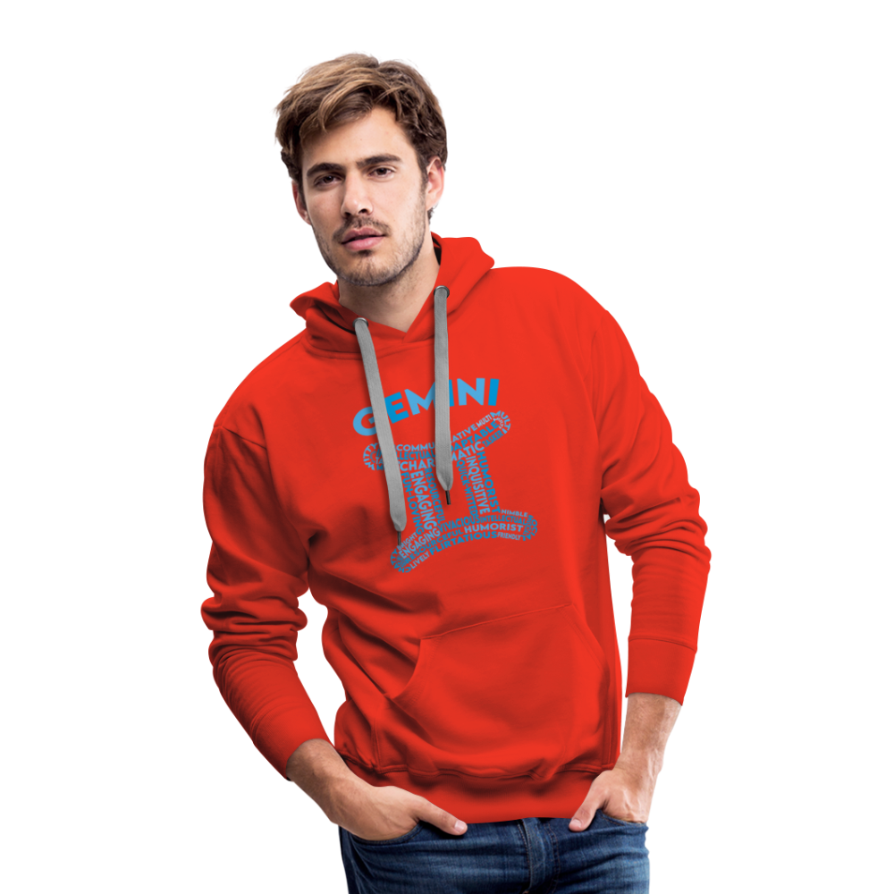 Men's Power Words Gemini Premium Hoodie - red