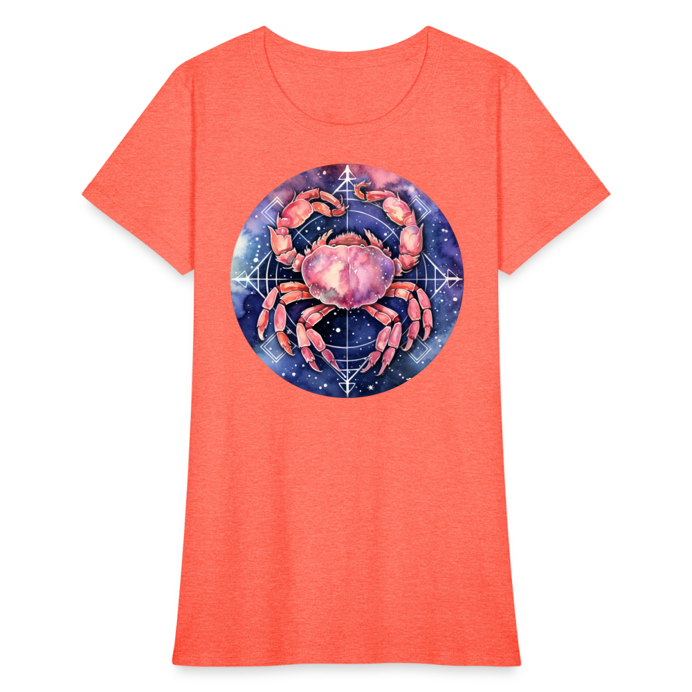 Women's Mythical Cancer T-Shirt - heather coral