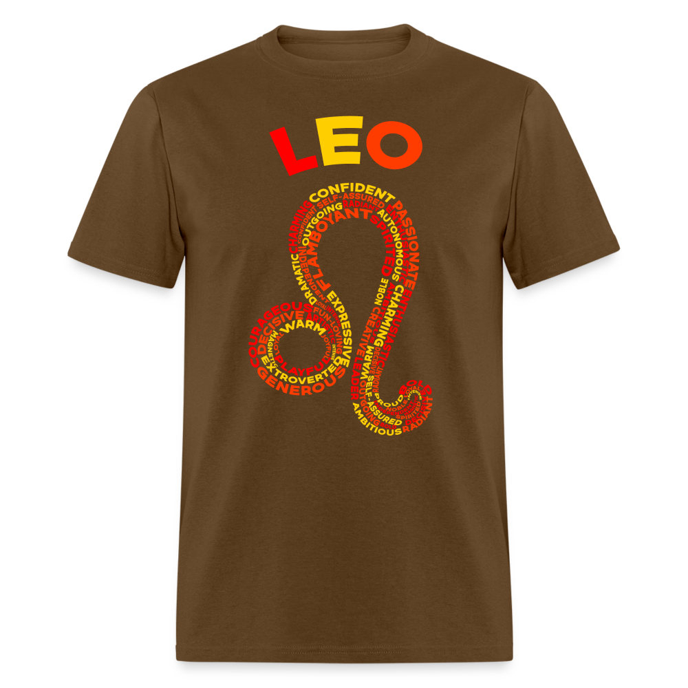 Men's Power Words Leo Classic T-Shirt - brown