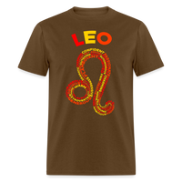 Thumbnail for Men's Power Words Leo Classic T-Shirt - brown