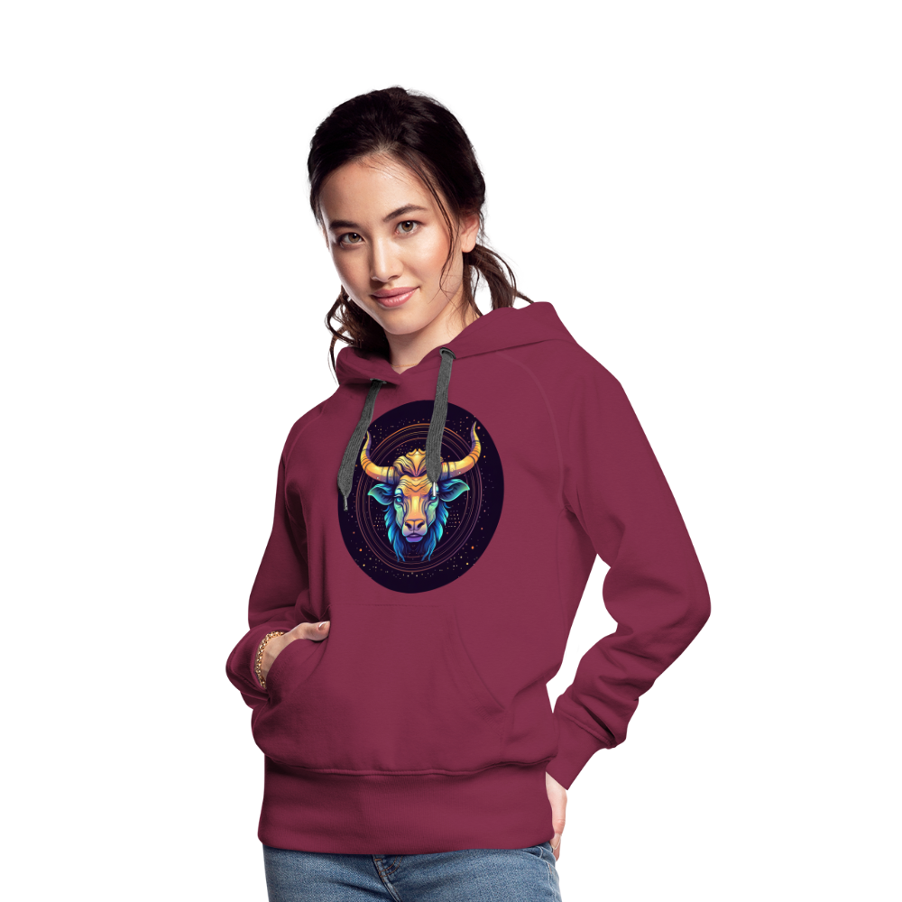 Women’s Magic Taurus Premium Hoodie - burgundy