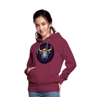 Thumbnail for Women’s Magic Taurus Premium Hoodie - burgundy