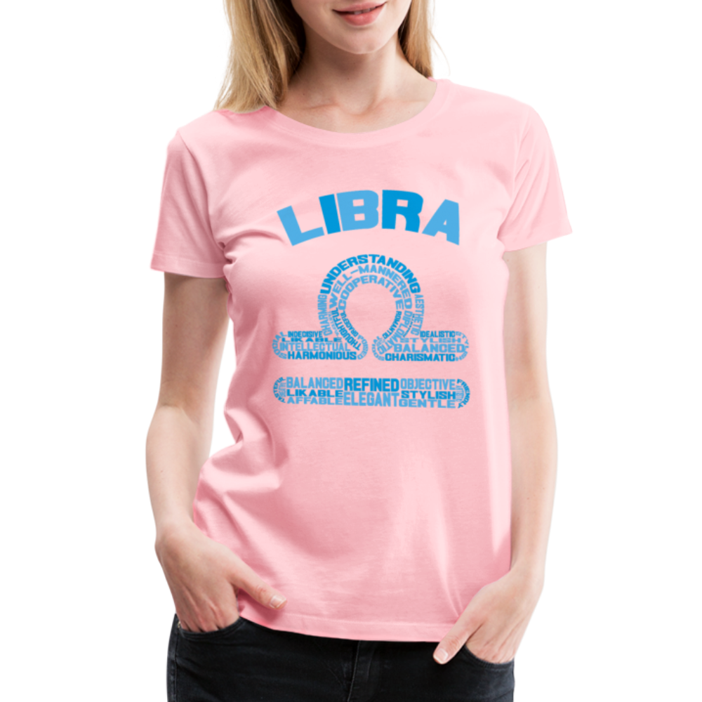 Women's Power Words Libra Premium T-Shirt - pink