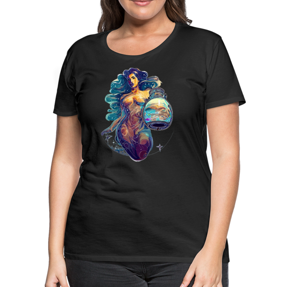 Women’s Mythical Aquarius Premium T-Shirt - black